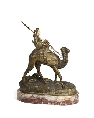 Lot 46 - ALEXANDRE LEONARD (1821-1877): UN MEHARISTE (ARAB CAMEL CAVALRYMAN)