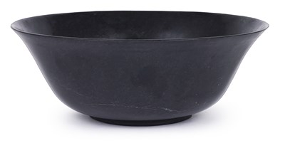 Lot 60 - A CHINESE SPINACH GREEN JADE BOWL