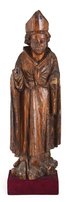 Lot 113 - â€¡A FIGURE OF A BISHOP SAINT