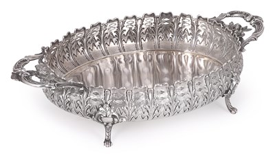 Lot 164 - A GERMAN SILVER FRUIT BASKET