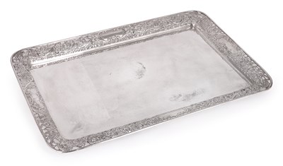 Lot 165 - A GERMAN SILVER TRAY