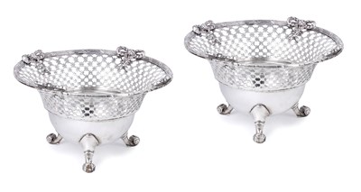 Lot 173 - A PAIR OF DUTCH SILVER BONBON DISHES