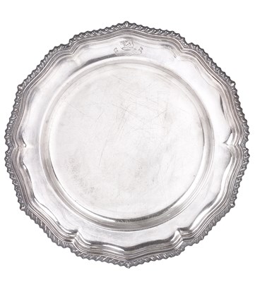 Lot 210 - A SET OF TEN ELECTROPLATE DINNER PLATES