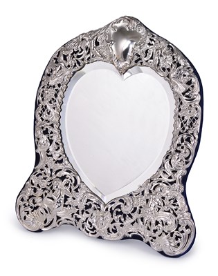 Lot 227 - A VICTORIAN SILVER-MOUNTED EASEL MIRROR