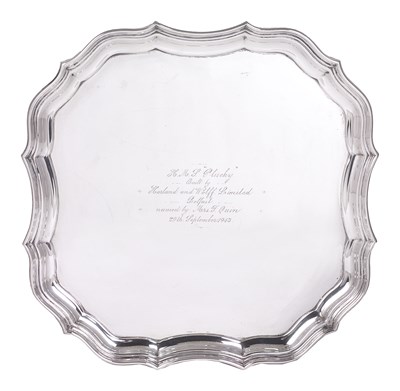 Lot 250 - *A GEORGE V SILVER SALVER