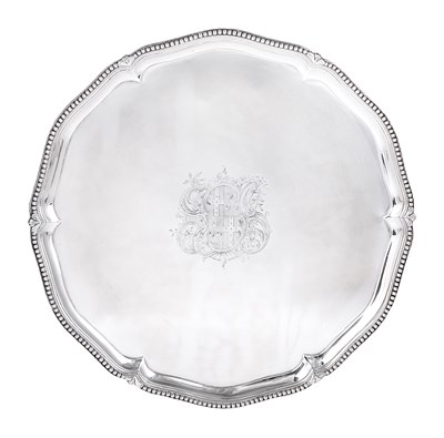 Lot 266 - A GEORGE III SILVER SALVER