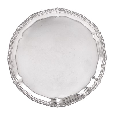 Lot 274 - A GEORGE III SILVER WAITER