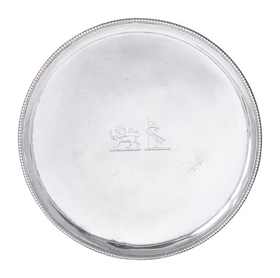 Lot 294 - A GEORGE III SILVER SALVER