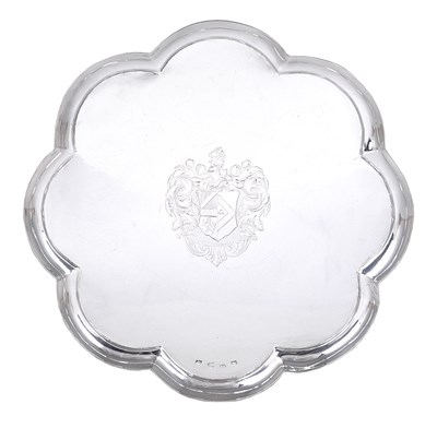 Lot 300 - A GEORGE II SILVER SALVER