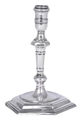 Lot 306 - A GEORGE II SILVER TAPERSTICK