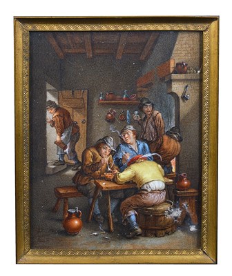 Lot 324 - A MINIATURE OF 'LES DELICES DE LA TABAGIE' AFTER DAVID TENIERS THE YOUNGER
