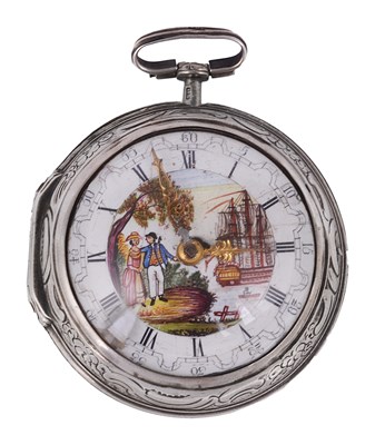 Lot 332 - J. SAMSON, LONDON: A GEORGE III SILVER PAIR CASED WATCH