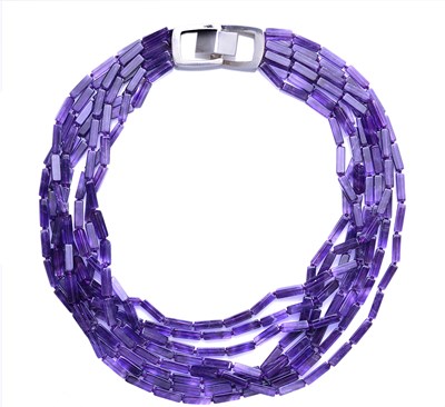 Lot 341 - AMETHYST NECKLACE