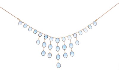 Lot 349 - TOPAZ FRINGE NECKLACE