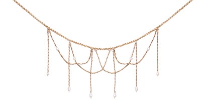 Lot 351 - GOLD AND SEED PEARL NECKLACE