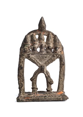 Lot 613 - A SMALL BRONZE FIGURE OF PANCHMUKHYA, MAHARASTHRA, 19TH CENTURY OR EARLIER