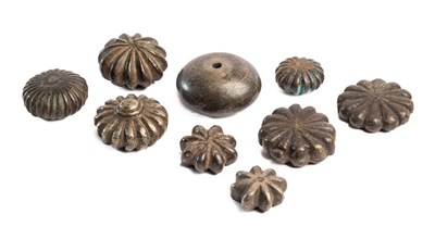 Lot 633 - A COLLECTION OF NINE BRONZE OPIUM WEIGHTS, INDIA, CIRCA 18TH/19TH CENTURY