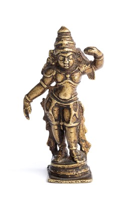 Lot 626 - A BRONZE FIGURE OF RAMA, WESTERN DECCAN, INDIA, CIRCA 18TH CENTURY