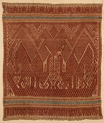 Lot 797 - A CEREMONIAL CLOTH (TAMPAN), LAMPUNG, SUMATRA, INDONESIA, 19TH CENTURY