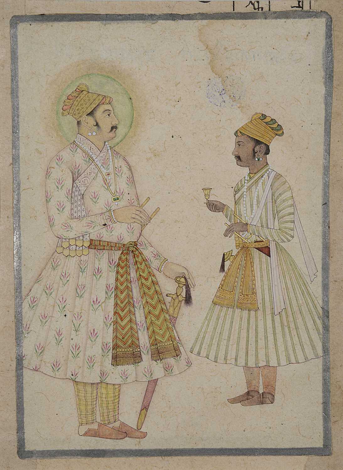 Lot 256 - A DOUBLE PORTRAIT: GAJ SINGH OF JODHPUR AND ANUP SINGH JI OF BIKANER