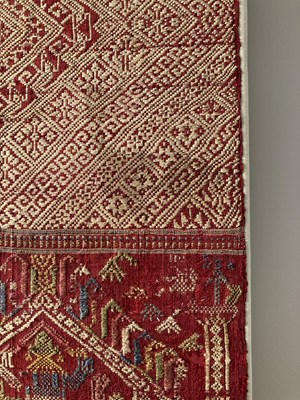 Lot 403 - A WOVEN SILK SASH, LAOS, 19TH/20TH CENTURY