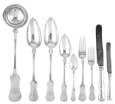 Lot 388 - A SET OF AUSTRO-HUNGARIAN TABLE SILVER