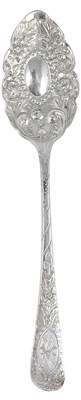 Lot 396 - FOUR SILVER BERRY SPOONS