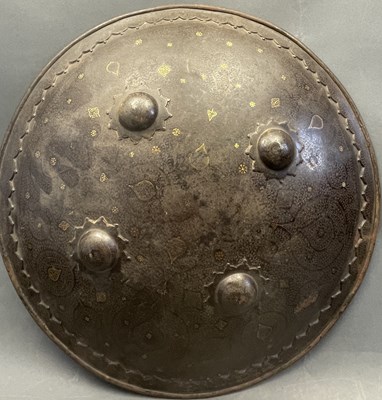Lot 61 - TWO INDIAN SHIELDS (DHAL), 19TH CENTURY