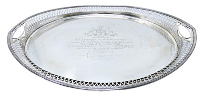 Lot 438 - A VICTORIAN SILVER TRAY