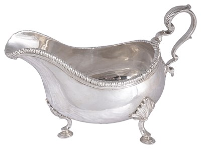 Lot 450 - A GEORGE III SILVER SAUCEBOAT