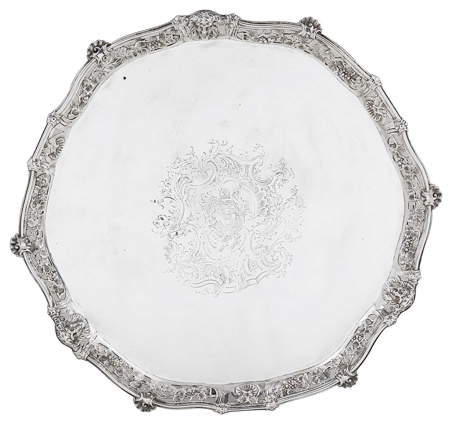 Lot 463 - A GEORGE II SILVER SALVER