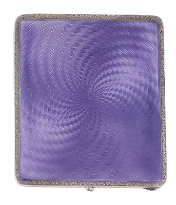 Lot 479 - THREE SILVER AND ENAMEL CIGARETTE CASES