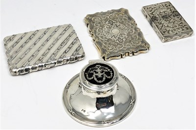 Lot 481 - ËœTHREE VICTORIAN SILVER CARD CASES