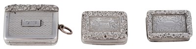 Lot 509 - A GEORGE IV SILVER VINAIGRETTE
