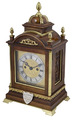 Lot 531 - A VICTORIAN GILT-METAL-MOUNTED WALNUT BRACKET CLOCK