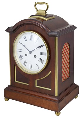 Lot 532 - A FRENCH MAHOGANY BRACKET CLOCK