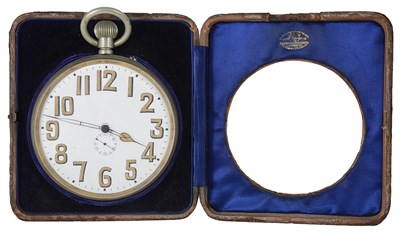 Lot 539 - A NICKEL GOLIATH WATCH IN PIGSKIN CASE