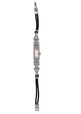 Lot 577 - LADY'S DIAMOND WATCH