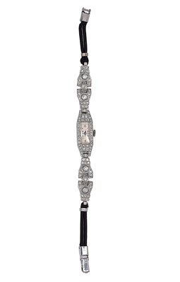 Lot 579 - LADY'S DIAMOND WATCH