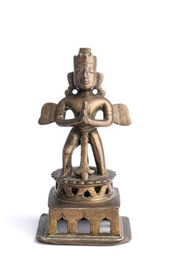 Lot 603 - A BRONZE FIGURE OF GARUDA, HIMACHAL PRADESH, CIRCA 18TH CENTURY