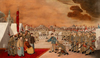 Lot 27 - AFTER SPOILUM, 'AN IMPERIAL REVIEW AT A MILITARY ENCAMPMENT'