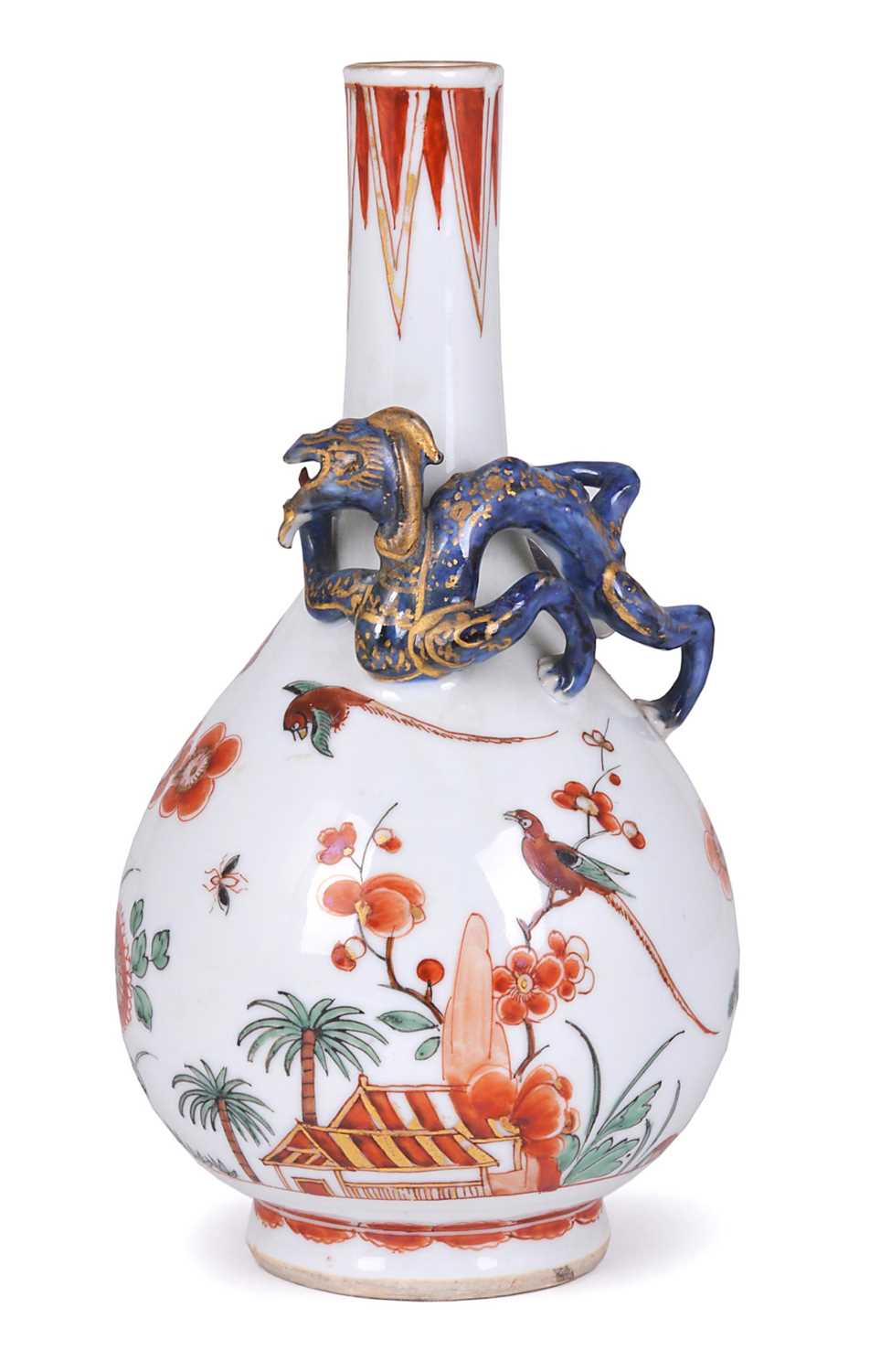 Lot 93 - A DUTCH-DECORATED CHINESE PORCELAIN BOTTLE VASE