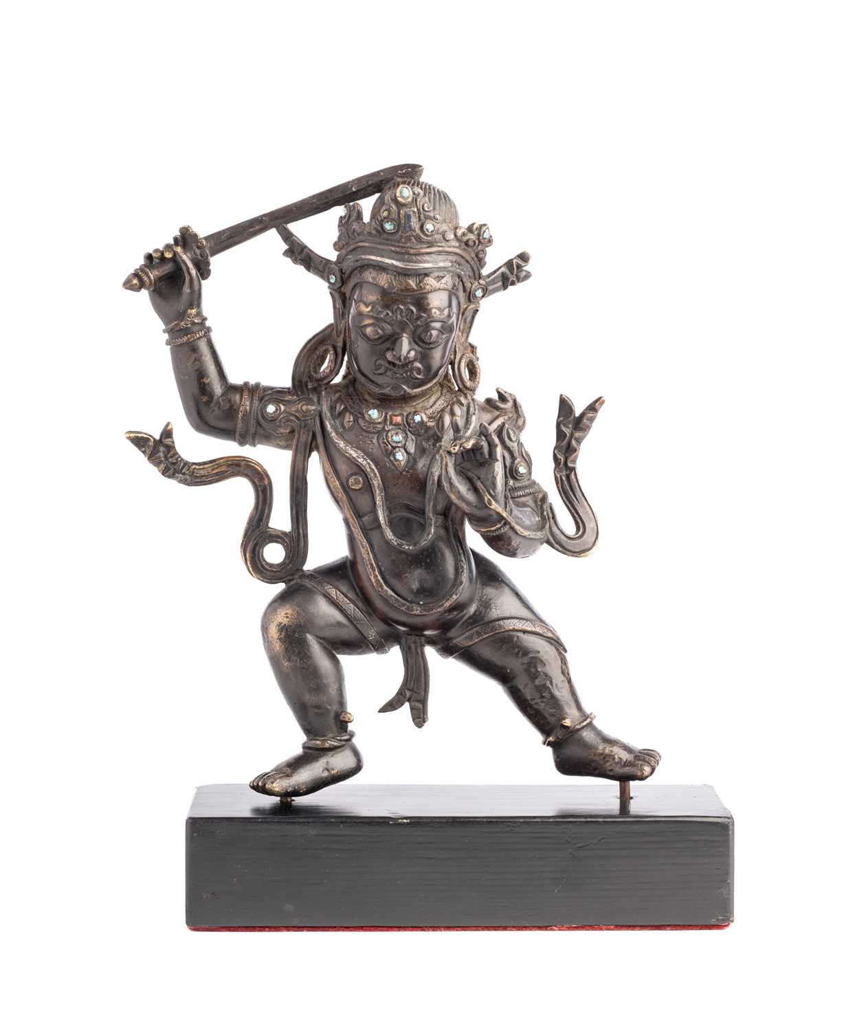 Lot 540 - A BRONZE FIGURE OF ACALA, TIBET, CIRCA 15TH CENTURY