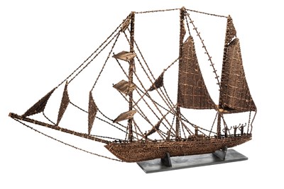 Lot 401 - A MODEL BOAT, MOLUCCAS (MALUKU), INDONESIA, EARLY 20TH CENTURY