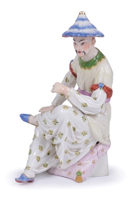 Lot 5 - A LUDWIGSBURG FIGURE OF A CHINAMAN