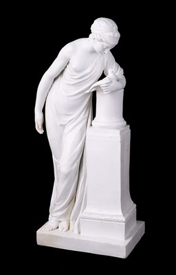 Lot 8 - A PARIS BISCUIT PORCELAIN FIGURE OF PEACE