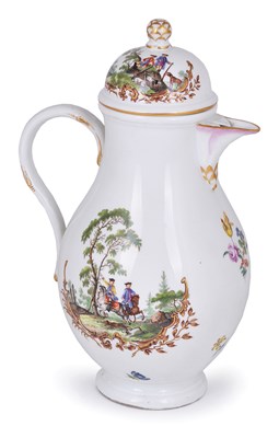 Lot 15 - â€¡A MEISSEN COFFEE POT AND COVER