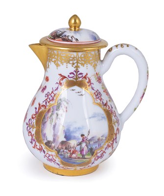 Lot 18 - â€¡A MEISSEN MILK JUG AND COVER