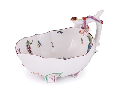 Lot 35 - A CHELSEA SAUCEBOAT