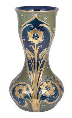 Lot 45 - GREEN AND GOLD: A MOORCROFT MACINTYRE VASE